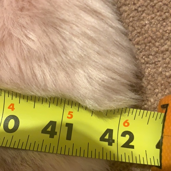 NEW DISNEY PRINCESS GIRL’S HOLIDAY FUR COAT JACKET BOLERO BLUSH BABY PINK BARBIE - Picture 14 of 15